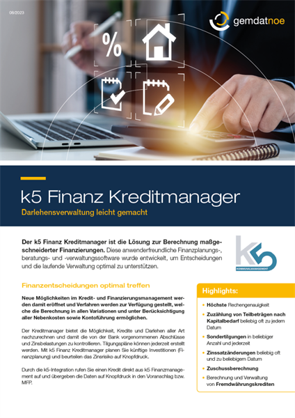 k5 Finanz Kreditmanager